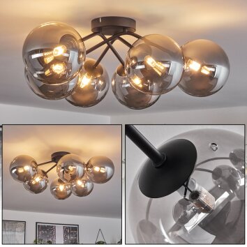 Chehalis Ceiling Light - glass 15 cm Smoke-coloured, 6-light sources