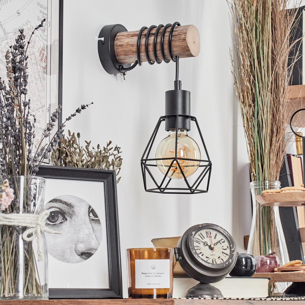Yaak Wall Light Ecru, black, 1-light source