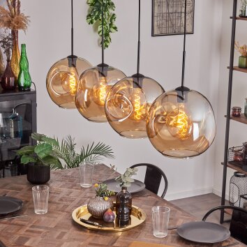 Ripoll Pendant Light - glass 30 cm Amber, 4-light sources