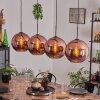 Koyoto Pendant Light - glass 30 cm coppery, 4-light sources