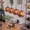 Koyoto Pendant Light - glass 25 cm coppery, 4-light sources