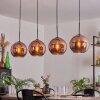 Koyoto Pendant Light - glass 25 cm coppery, 4-light sources