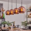 Koyoto Pendant Light - glass 25 cm coppery, 4-light sources