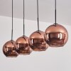 Koyoto Pendant Light - glass 25 cm coppery, 4-light sources