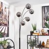 Ripoll Floor Lamp - glass 15 cm chrome, 5-light sources