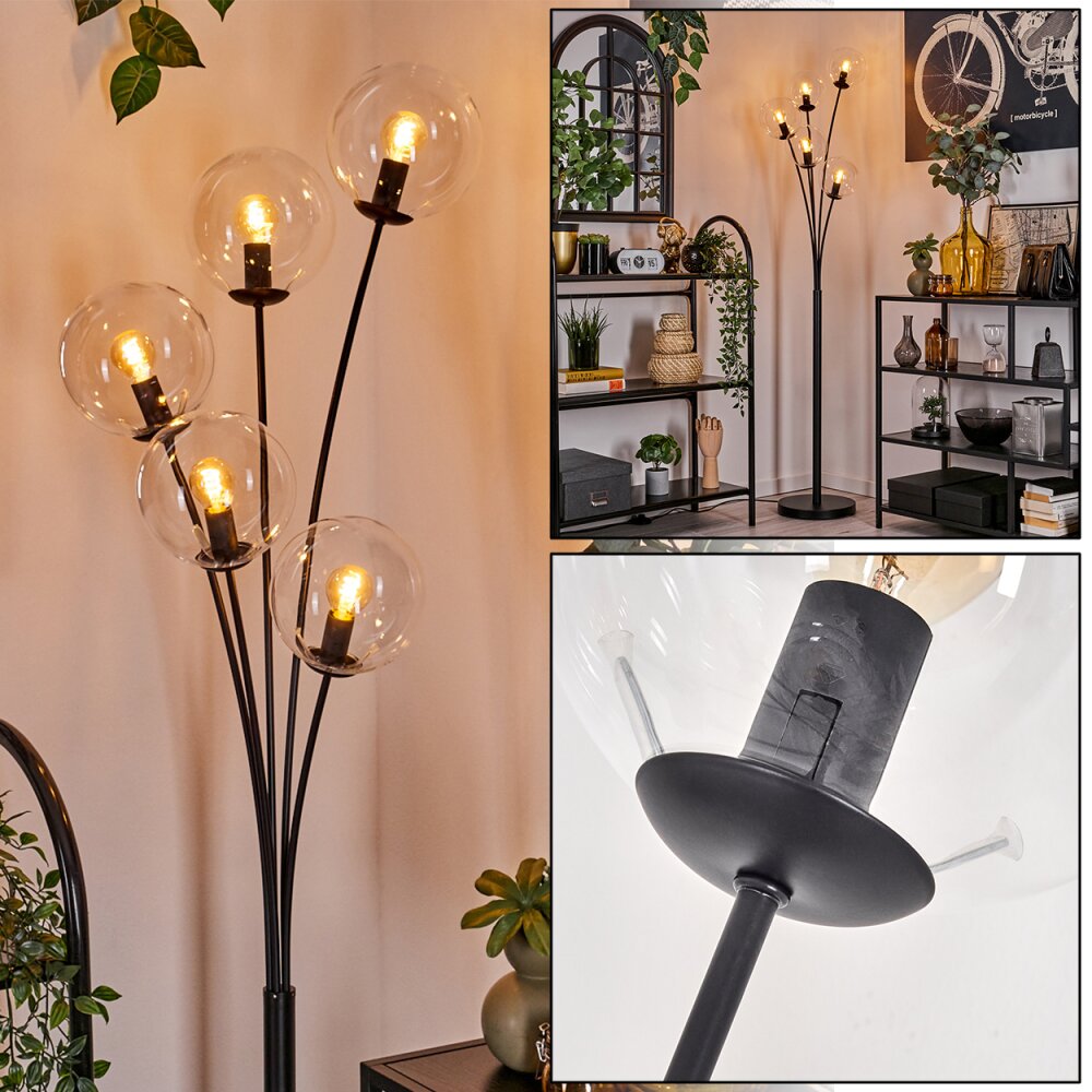 Gastor Floor Lamp - glass 15 cm clear, 5-light sources main product photo