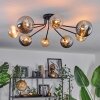 Chehalis Ceiling Light - glass 12 cm, 15 cm gold, black, 8-light sources