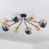 Chehalis Ceiling Light - glass 12 cm, 15 cm gold, black, 8-light sources