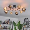 Chehalis Ceiling Light - glass 12 cm, 15 cm gold, black, 8-light sources