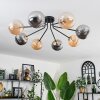 Chehalis Ceiling Light - glass 15 cm gold, black, 8-light sources