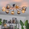 Chehalis Ceiling Light - glass 15 cm gold, black, 8-light sources