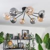 Chehalis Ceiling Light - glass 15 cm gold, black, 8-light sources