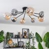 Chehalis Ceiling Light - glass 12 cm, 15 cm gold, black, 8-light sources