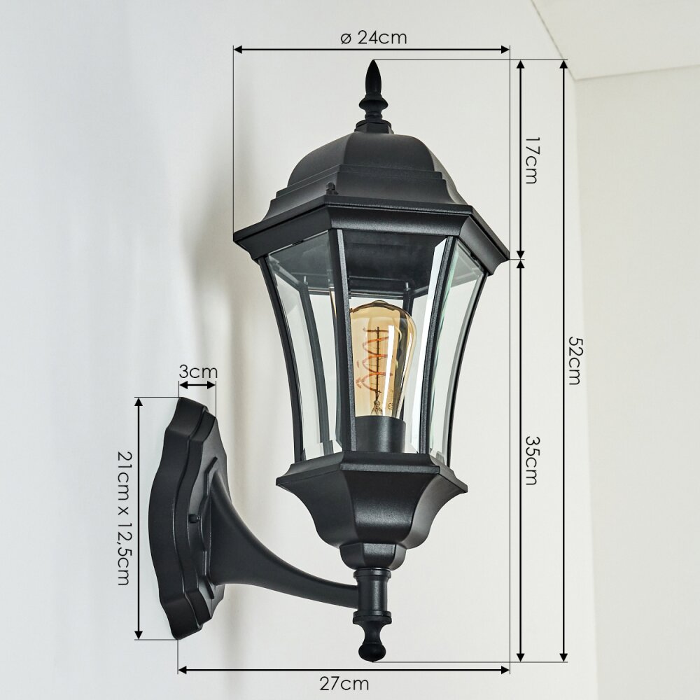 Etoe Outdoor Wall Light black, 1-light source