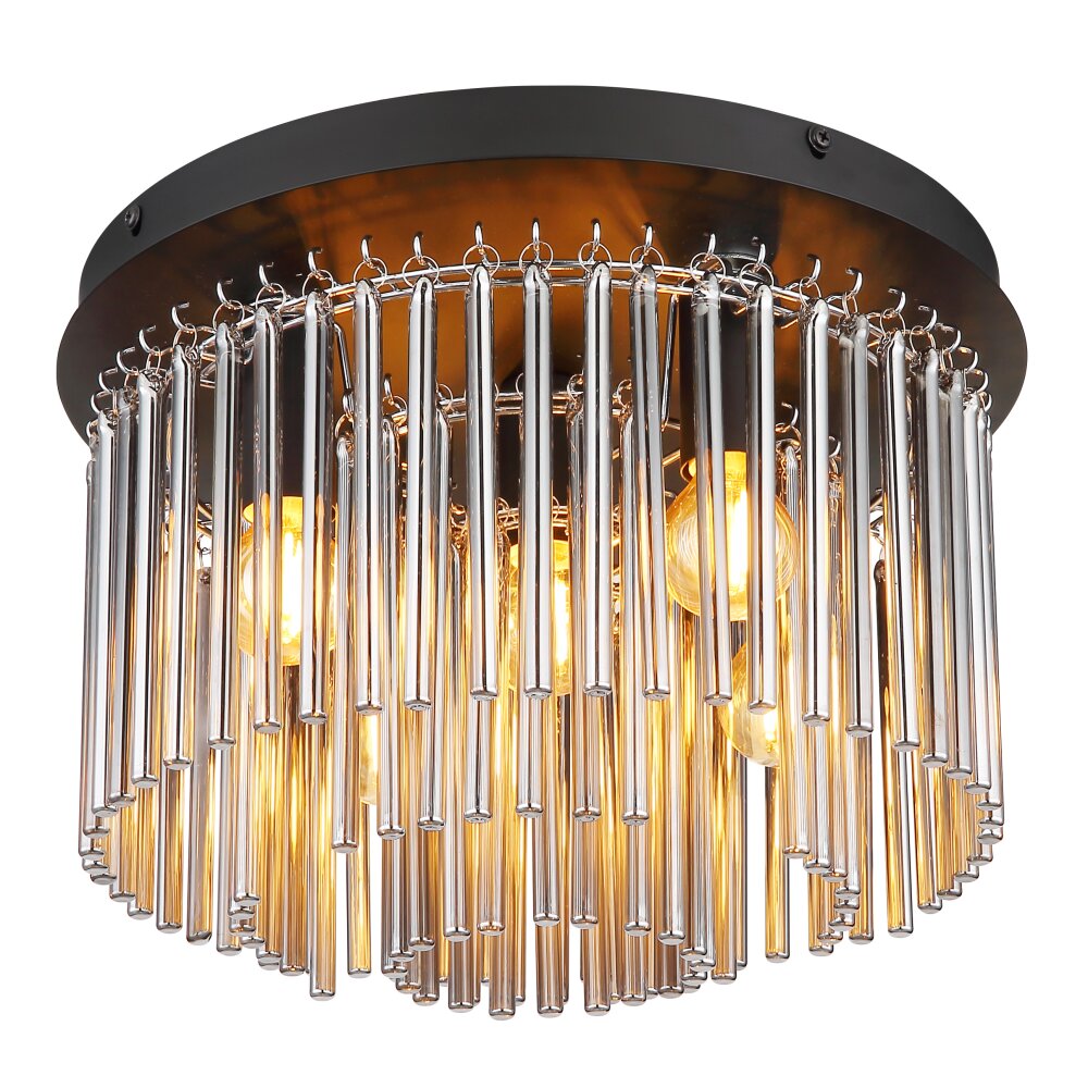 Globo GORLEY Ceiling Light black, 5-light sources