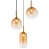 Globo LOPUSA Pendant Light brass, black, 3-light sources