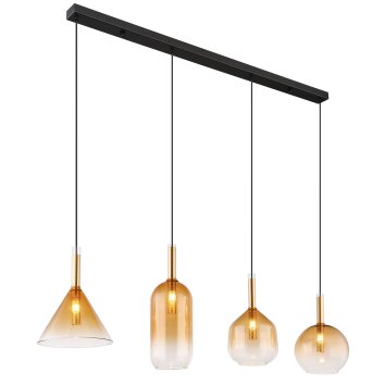 Globo LOPUSA Pendant Light brass, black, 4-light sources