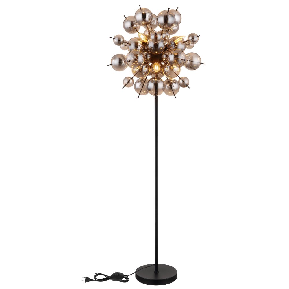 Globo UDO Floor Lamp black, 6-light sources