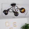 Southwest Ceiling Light gold, black, 3-light sources