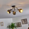 Southwest Ceiling Light gold, black, 3-light sources