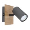 Globo ROBBY Wall Light Dark wood, black, 1-light source