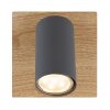 Globo ROBBY Wall Light Dark wood, black, 1-light source