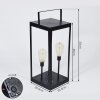 Sciolze solar light LED black, transparent, clear, 2-light sources