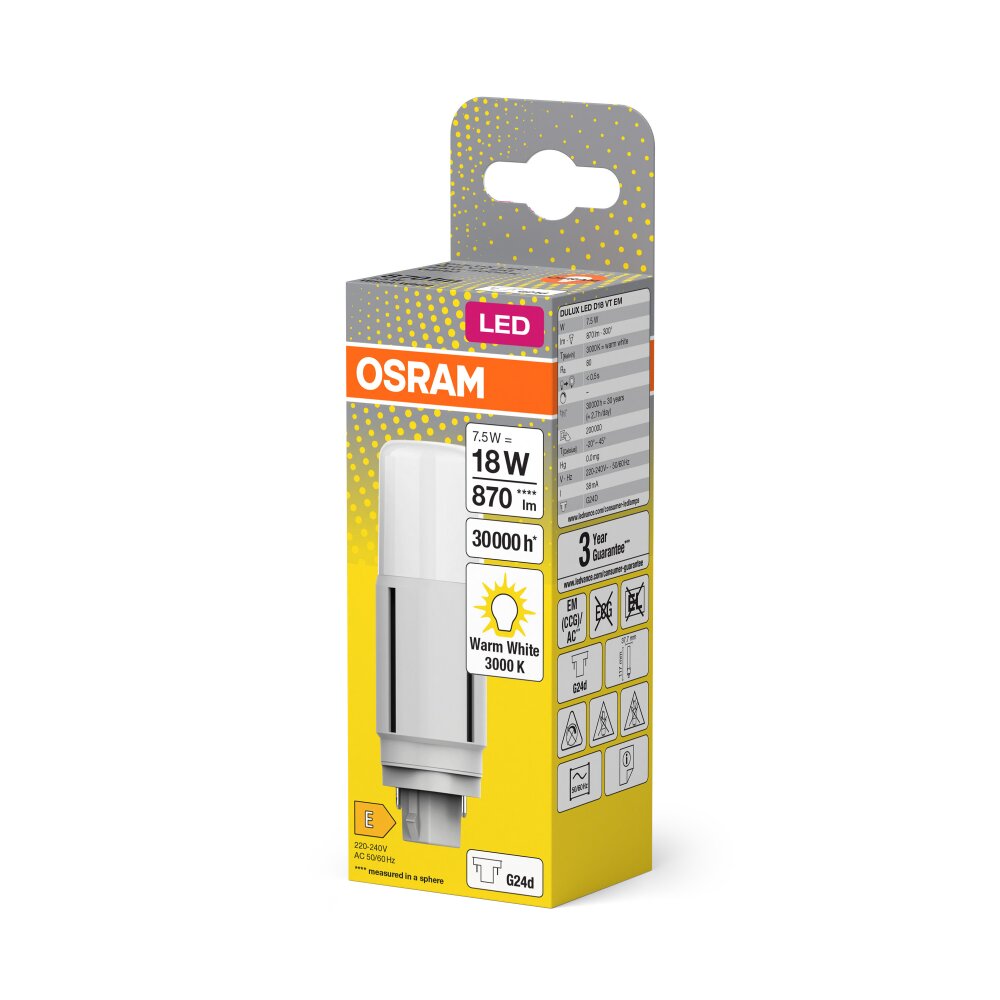 OSRAM DULUX G24d 7.5 Watt 3000 Kelvin 870 Lumen