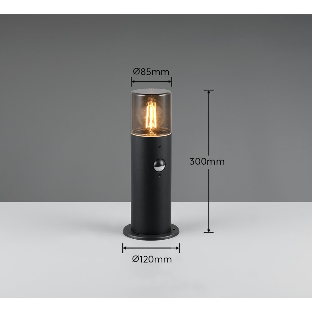 Trio HOOSIC outdoor floor lamp black, 1-light source, Motion sensor