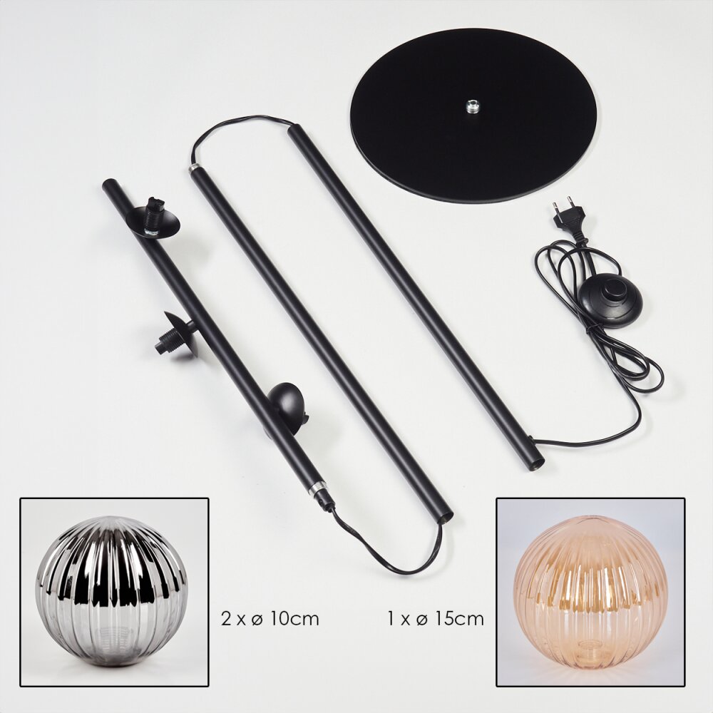 Remaisnil Floor Lamp - glass 10 cm, 15 cm Amber, Smoke-coloured, 3-light sources