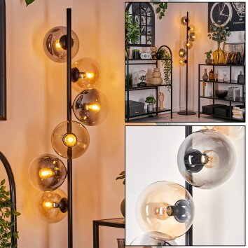 Gastor Floor Lamp - glass 15 cm Amber, clear, Smoke-coloured, 6-light sources