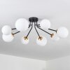 Chehalis Ceiling Light - glass 12 cm, 15 cm gold, black, 8-light sources