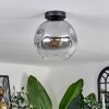 Ripoll Ceiling Light - glass 25 cm clear, Smoke-coloured, 1-light source