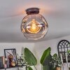 Ripoll Ceiling Light - glass 25 cm clear, Smoke-coloured, 1-light source