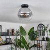 Ripoll Ceiling Light - glass 25 cm clear, Smoke-coloured, 1-light source