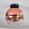 Ripoll Ceiling Light - glass 25 cm clear, coppery, 1-light source