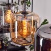 Lauden Pendant Light - glass 25 cm Amber, chrome, clear, 3-light sources