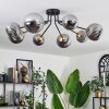 Chehalis Ceiling Light - glass 12 cm, 15 cm gold, black, 8-light sources