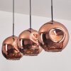 Ripoll Pendant Light - glass 30 cm coppery, 3-light sources