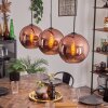 Koyoto Pendant Light - glass 30 cm coppery, 3-light sources