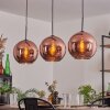 Koyoto Pendant Light - glass 30 cm coppery, 3-light sources