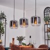 Lauden Pendant Light - glass 25 cm chrome, clear, 3-light sources