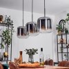 Lauden Pendant Light - glass 25 cm chrome, clear, 3-light sources