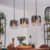 Lauden Pendant Light - glass 25 cm clear, Smoke-coloured, 3-light sources