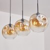 Ripoll Pendant Light - glass 30 cm black, 3-light sources