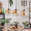 Ripoll Pendant Light - glass 30 cm black, 3-light sources