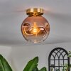 Ripoll Ceiling Light - glass 20 cm gold, black, 1-light source