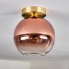 Koyoto Ceiling Light - glass 20 cm gold, black, 1-light source