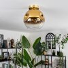 Ripoll Ceiling Light - glass 25 cm gold, black, 1-light source