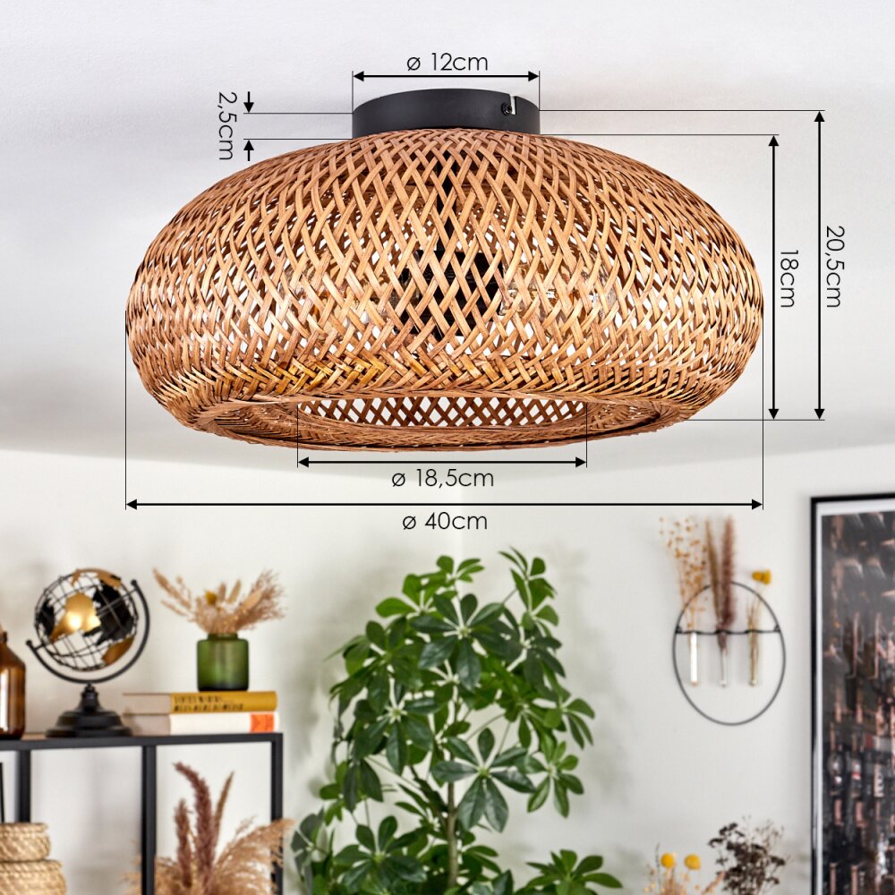 Bauro Ceiling Light 40 cm black, 2-light sources